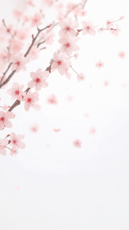 A delicate close-up of cherry blossoms