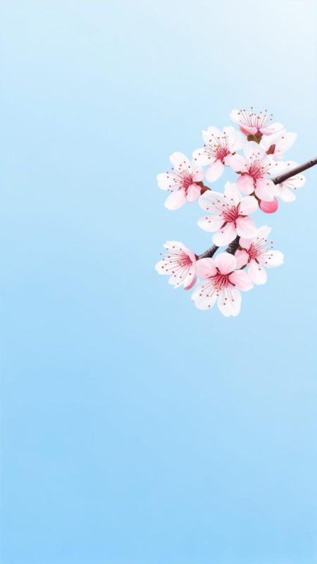 A minimal and elegant image of cherry blossoms